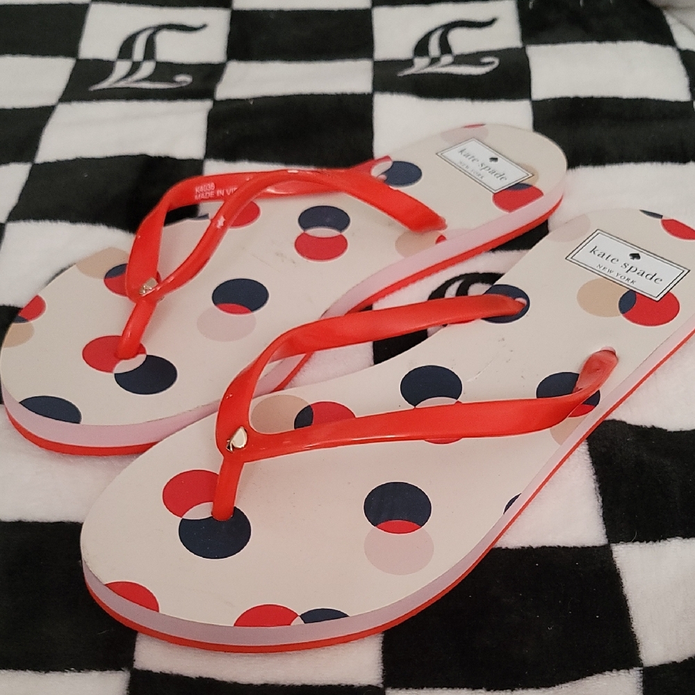Kate Spade Red and White Sandals